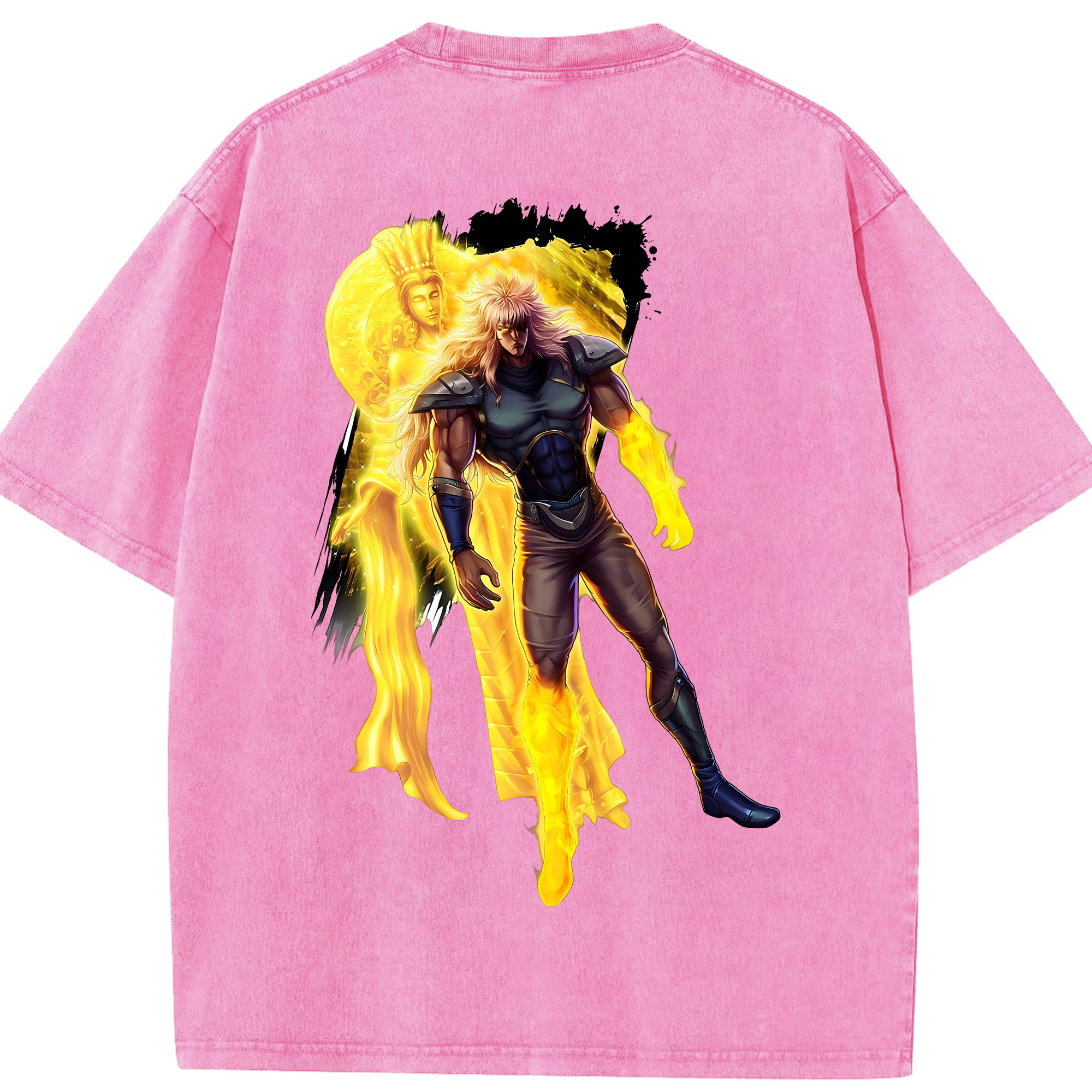 （画像用） 北斗の拳 Fist of the North Star 綿100% ヴィンテージ風 半袖Tシャツ（背面プリント）